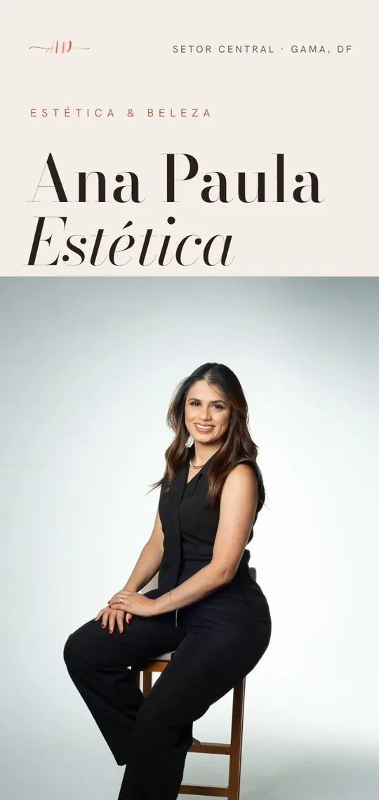 Link bio atual da Ana Paula Estética, com o nome da clínica e a foto da Ana Paula